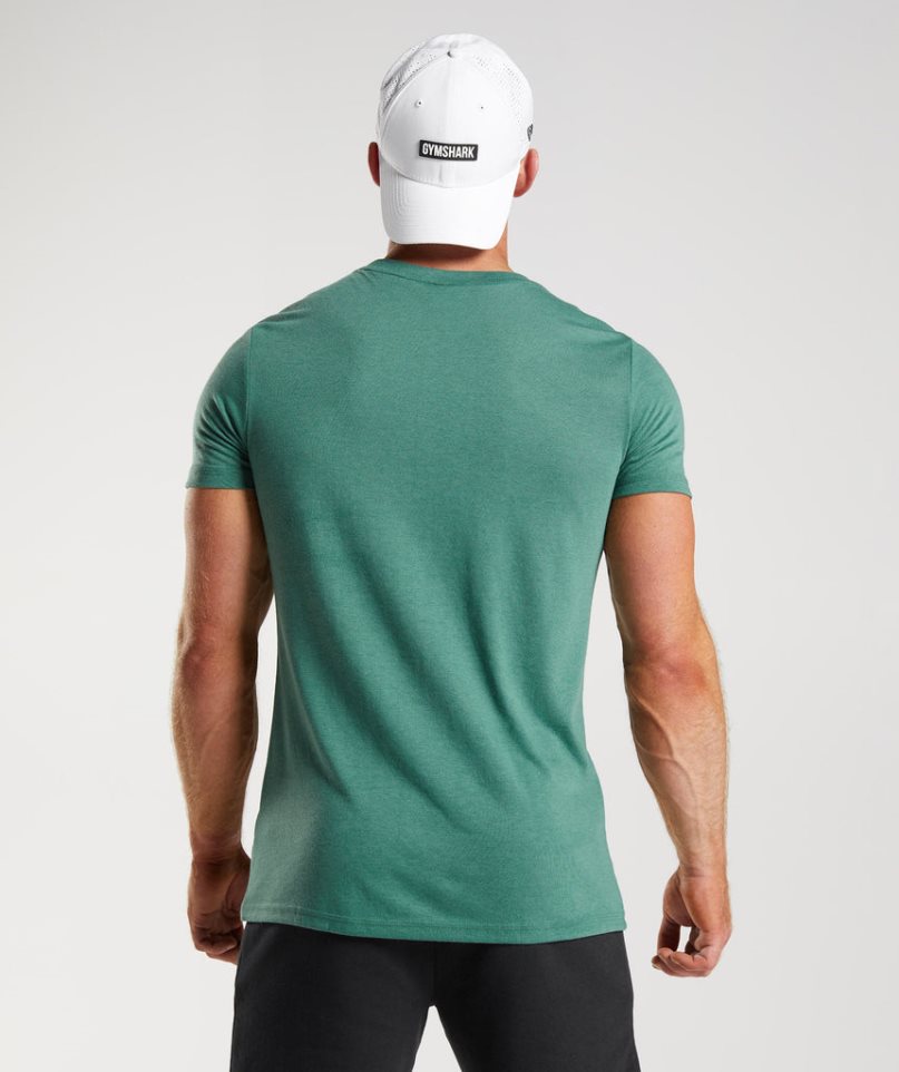 Men's Gymshark Legacy T-Shirts Green | CA 50N861